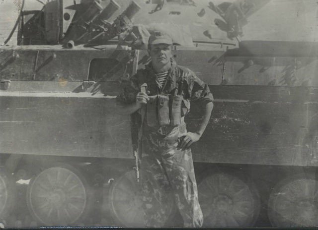 Soviet officer with BMP2D
