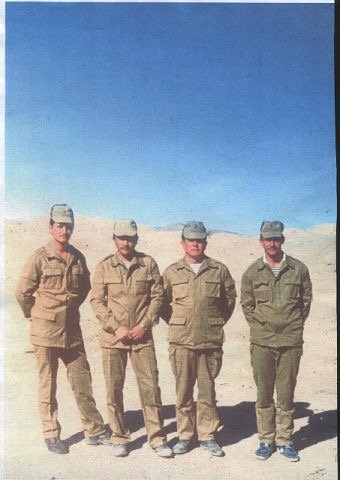 Coloured photo of Soviet Officers 