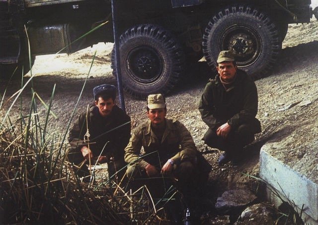 Soldiers with Ural truck 