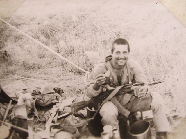 Mid war Soviet paratrooper in Afghanistan with full stock AK74