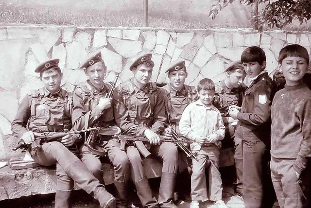 Soviet paratroopers in baku wearing m69 uniform 
