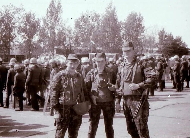 Soviet paratroopers in 6b3 body armour 