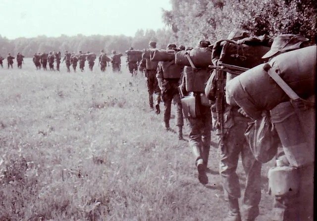 Soviet paratroopers on a patrol