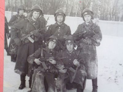Soviet internal troops in a winter exercise 
