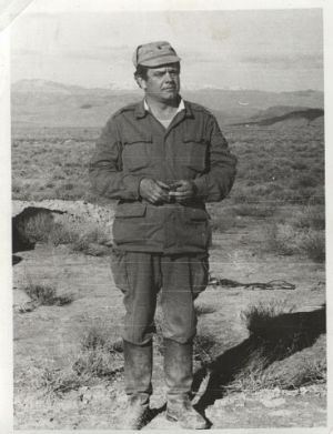 Soviet officer wearing an Afghanka