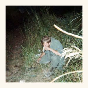 American soldier in Vietnam drinking tea 