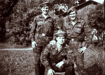 Soviet paratrooper in butan camo