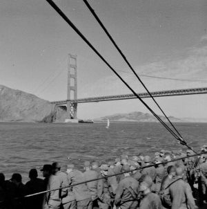 (TF160) USS Upshur Golden Gate Bridge